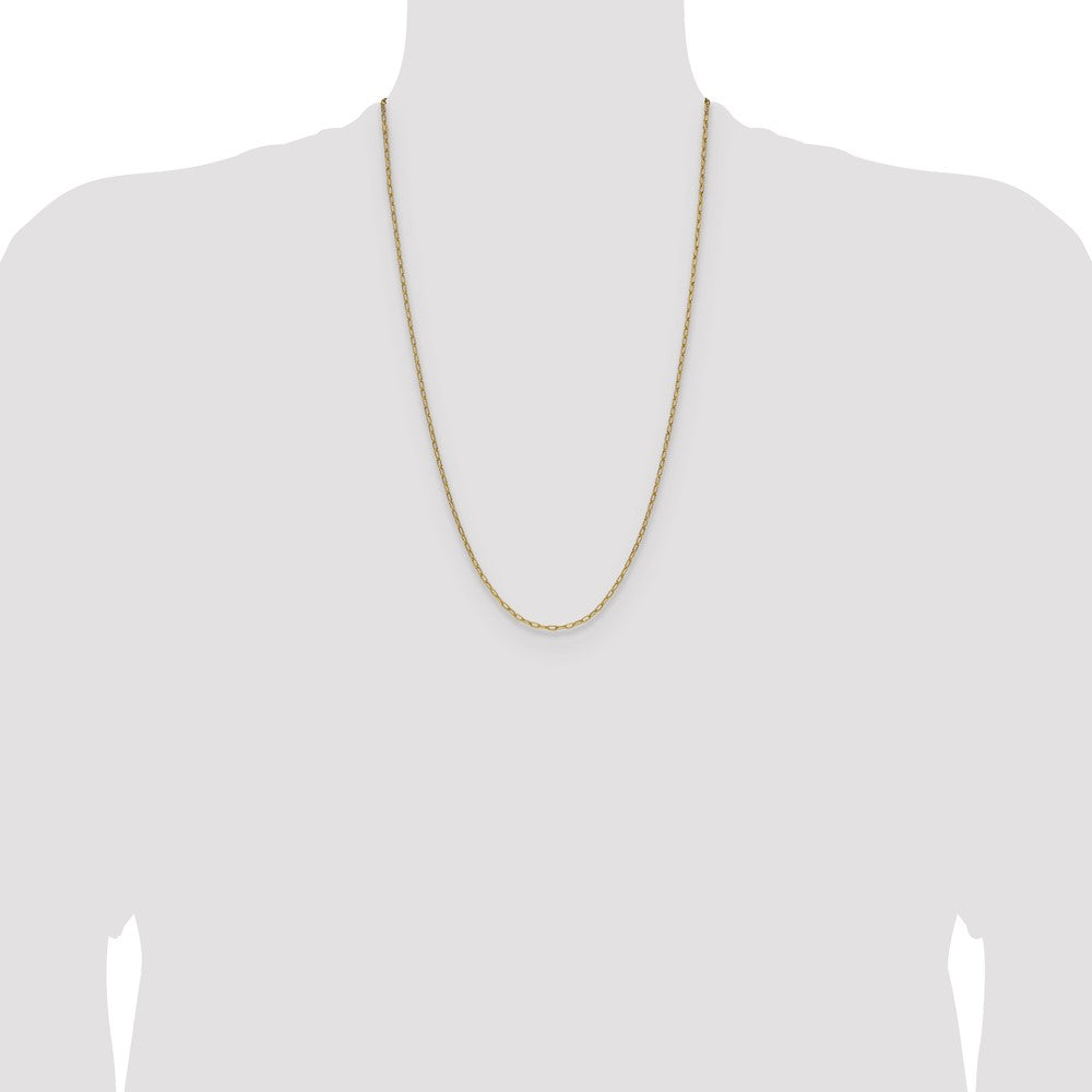 14k 2.2mm Semi-Solid Beveled Paperclip Chain - Product Photo