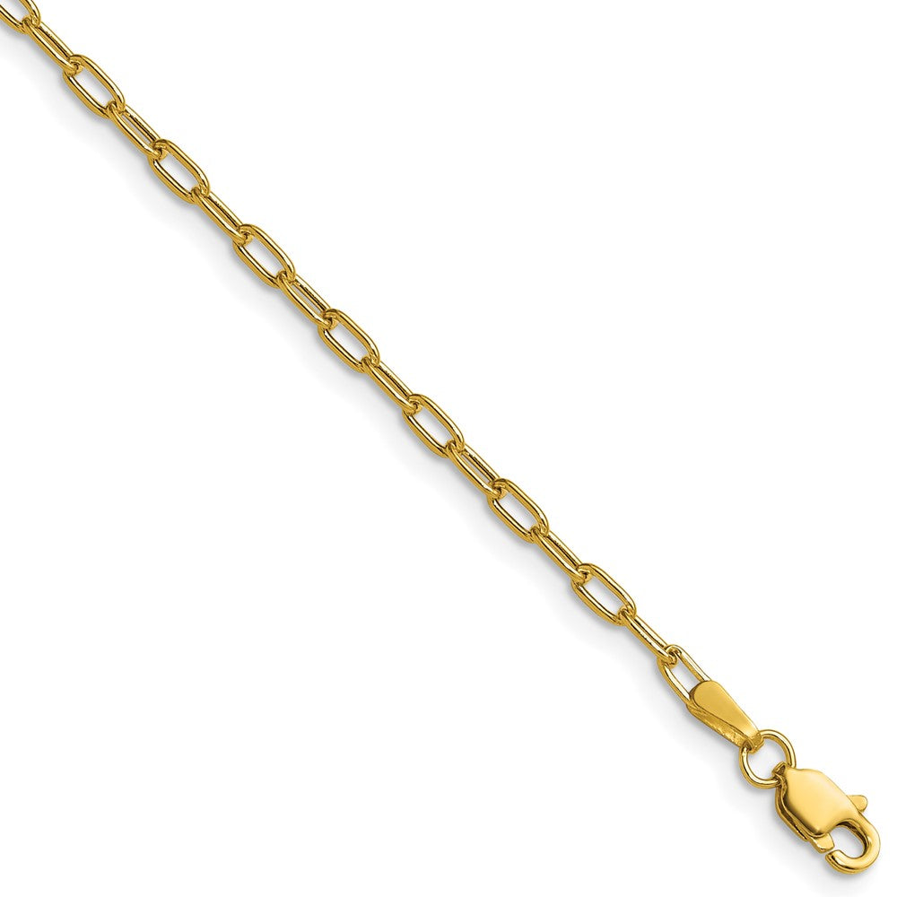 14k 2.2mm Semi-Solid Beveled Paperclip Chain - Product Photo