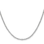 14k White Gold 2.2mm Semi-Solid Beveled Paperclip Chain - Product Photo