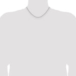 14k White Gold 2.2mm Semi-Solid Beveled Paperclip Chain - Product Photo