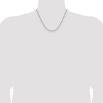 14k White Gold 2.2mm Semi-Solid Beveled Paperclip Chain - Product Photo