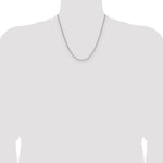 14k White Gold 2.2mm Semi-Solid Beveled Paperclip Chain - Product Photo