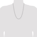 14k White Gold 2.2mm Semi-Solid Beveled Paperclip Chain - Product Photo