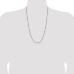 14k White Gold 2.2mm Semi-Solid Beveled Paperclip Chain - Product Photo