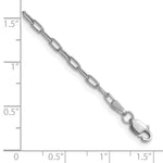 14k White Gold 2.2mm Semi-Solid Beveled Paperclip Chain - Product Photo