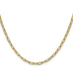 14k 3.0mm Semi-Solid Beveled Paperclip Chain - Product Photo