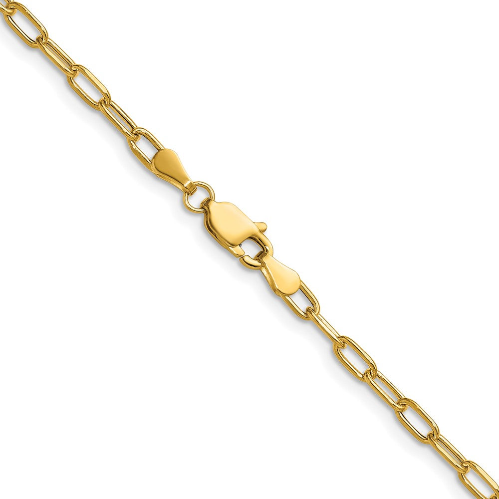 14k 3.0mm Semi-Solid Beveled Paperclip Chain - Product Photo