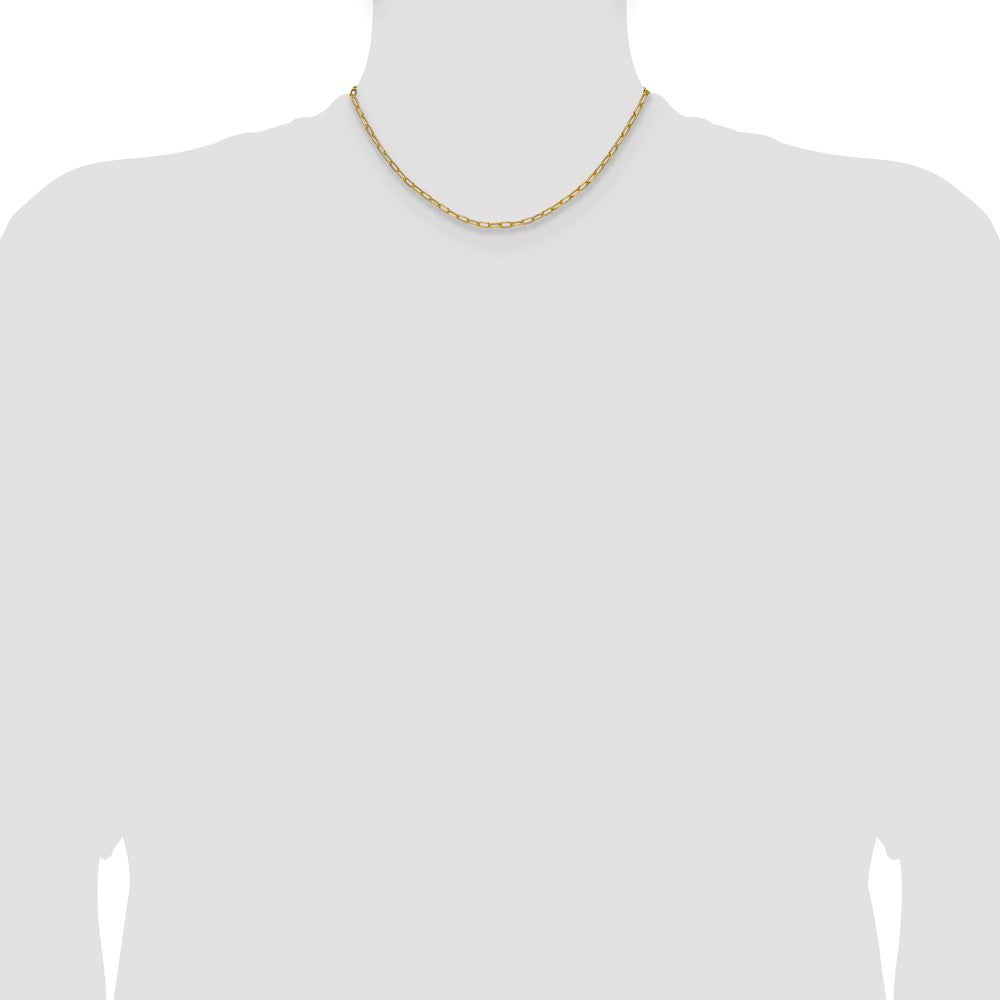 14k 3.0mm Semi-Solid Beveled Paperclip Chain - Product Photo
