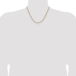 14k 3.0mm Semi-Solid Beveled Paperclip Chain - Product Photo