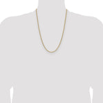 14k 3.0mm Semi-Solid Beveled Paperclip Chain - Product Photo