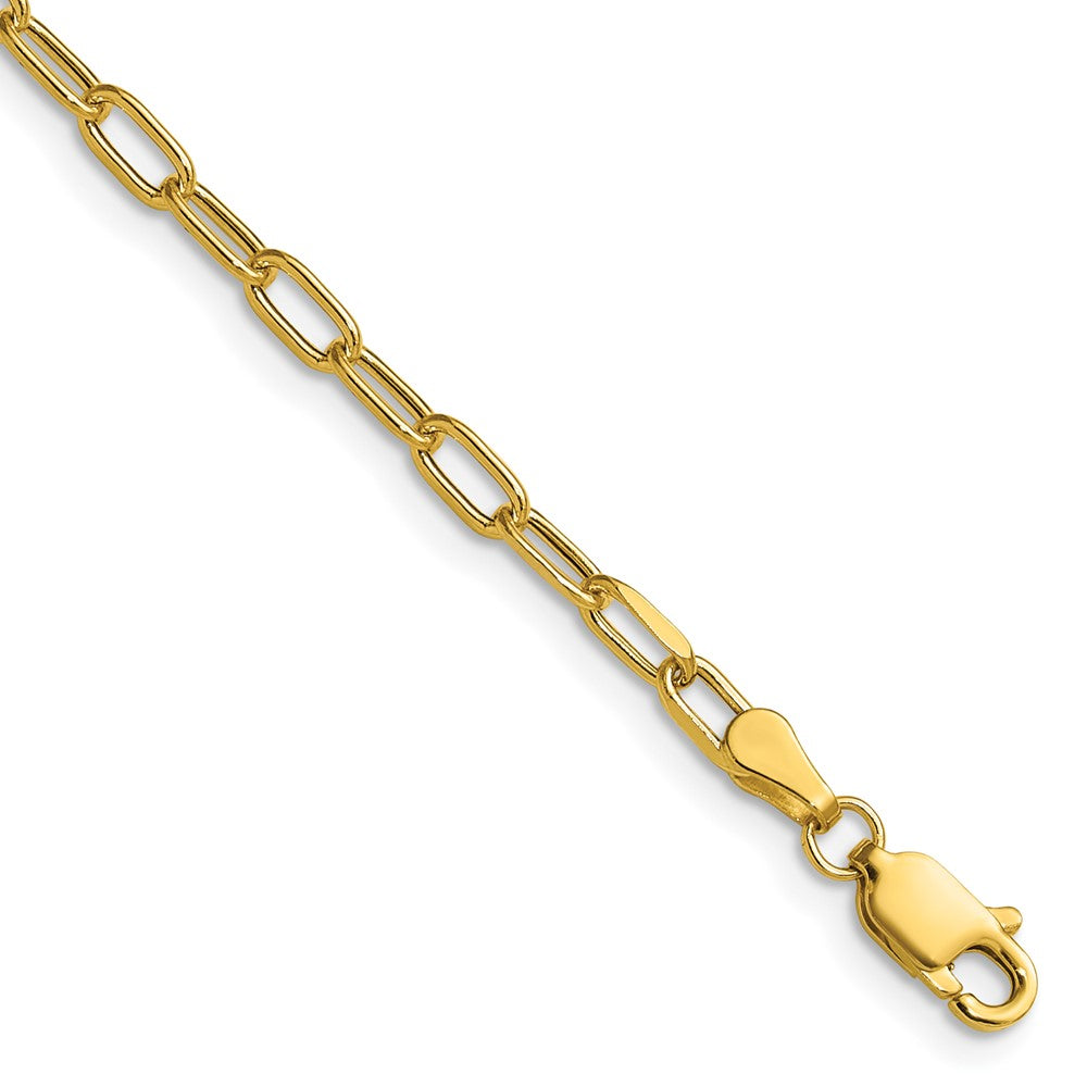 14k 3.0mm Semi-Solid Beveled Paperclip Chain - Product Photo