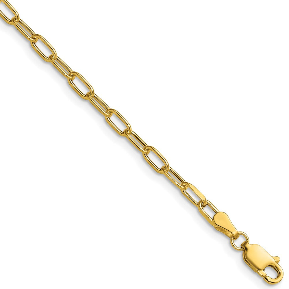 14k 3.0mm Semi-Solid Beveled Paperclip Chain - Product Photo