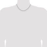14k White Gold 3.0mm Semi-Solid Beveled Paperclip Chain - Product Photo