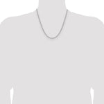 14k White Gold 3.0mm Semi-Solid Beveled Paperclip Chain - Product Photo