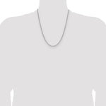 14k White Gold 3.0mm Semi-Solid Beveled Paperclip Chain - Product Photo