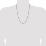 14k White Gold 3.0mm Semi-Solid Beveled Paperclip Chain - Product Photo