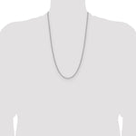 14k White Gold 3.0mm Semi-Solid Beveled Paperclip Chain - Product Photo