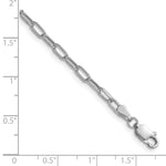 14k White Gold 3.0mm Semi-Solid Beveled Paperclip Chain - Product Photo