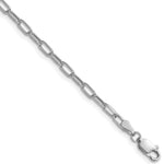 14k White Gold 3.0mm Semi-Solid Beveled Paperclip Chain - Product Photo