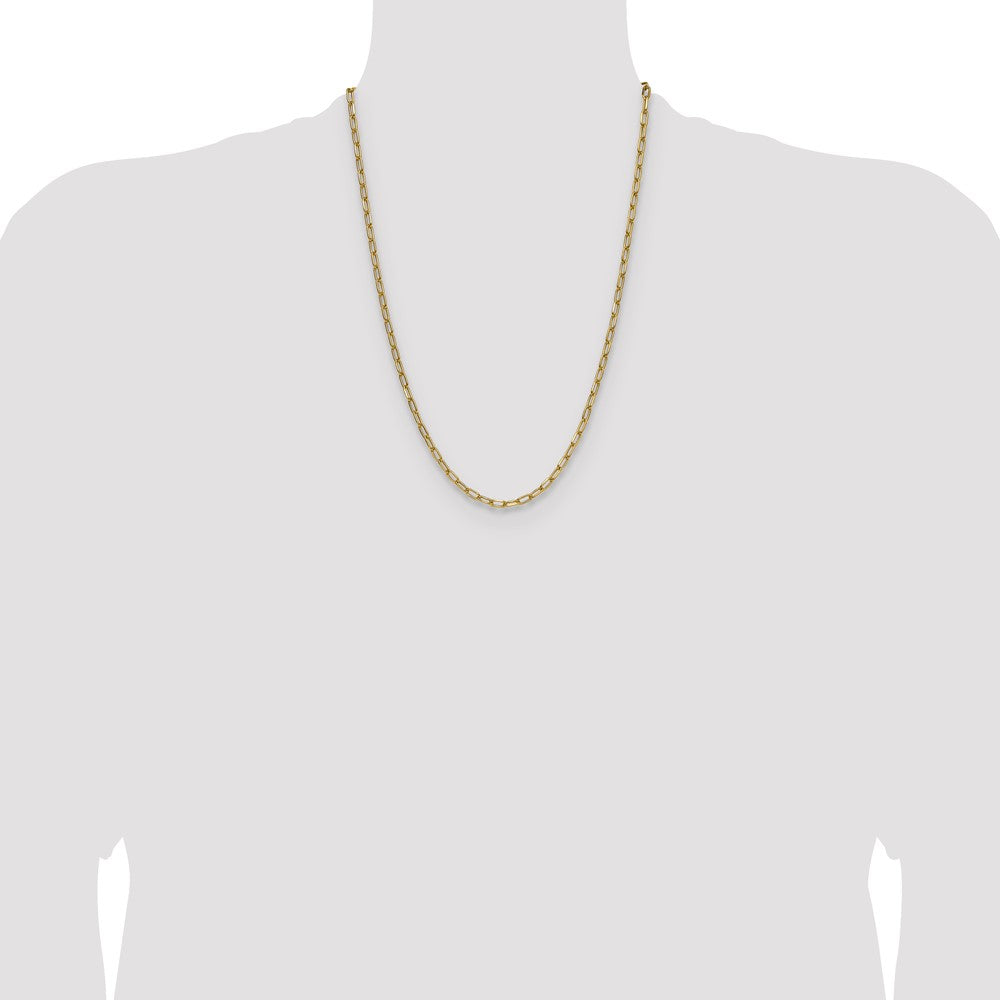 14k 3.7mm Semi-Solid Beveled Paperclip Chain - Product Photo