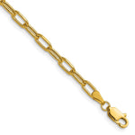14k 3.7mm Semi-Solid Beveled Paperclip Chain - Product Photo