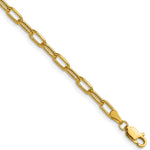 14k 3.7mm Semi-Solid Beveled Paperclip Chain - Product Photo