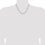 14k White Gold 3.7mm Semi-Solid Beveled Paperclip Chain - Product Photo