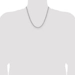 14k White Gold 3.7mm Semi-Solid Beveled Paperclip Chain - Product Photo