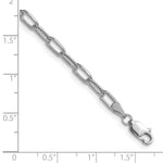 14k White Gold 3.7mm Semi-Solid Beveled Paperclip Chain - Product Photo