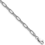 14k White Gold 3.7mm Semi-Solid Beveled Paperclip Chain - Product Photo