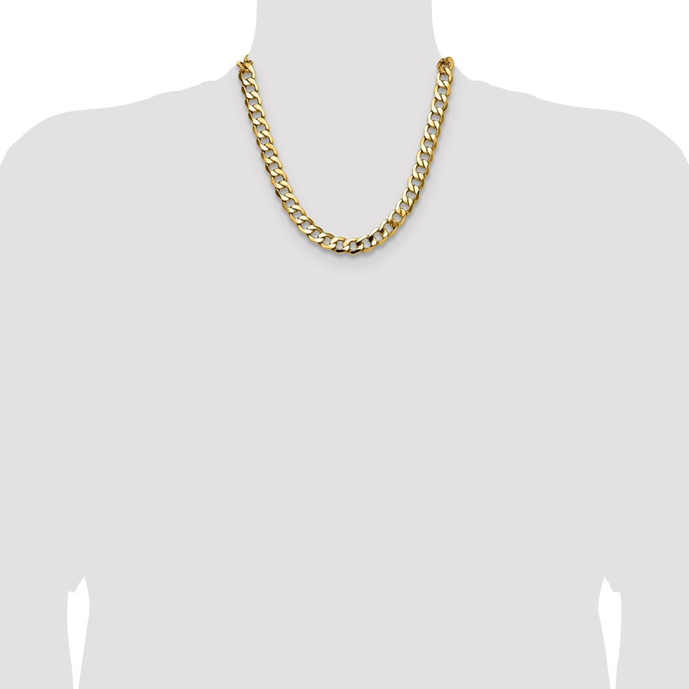 14k 11.3mm Semi-Solid Curb Chain - Product Photo