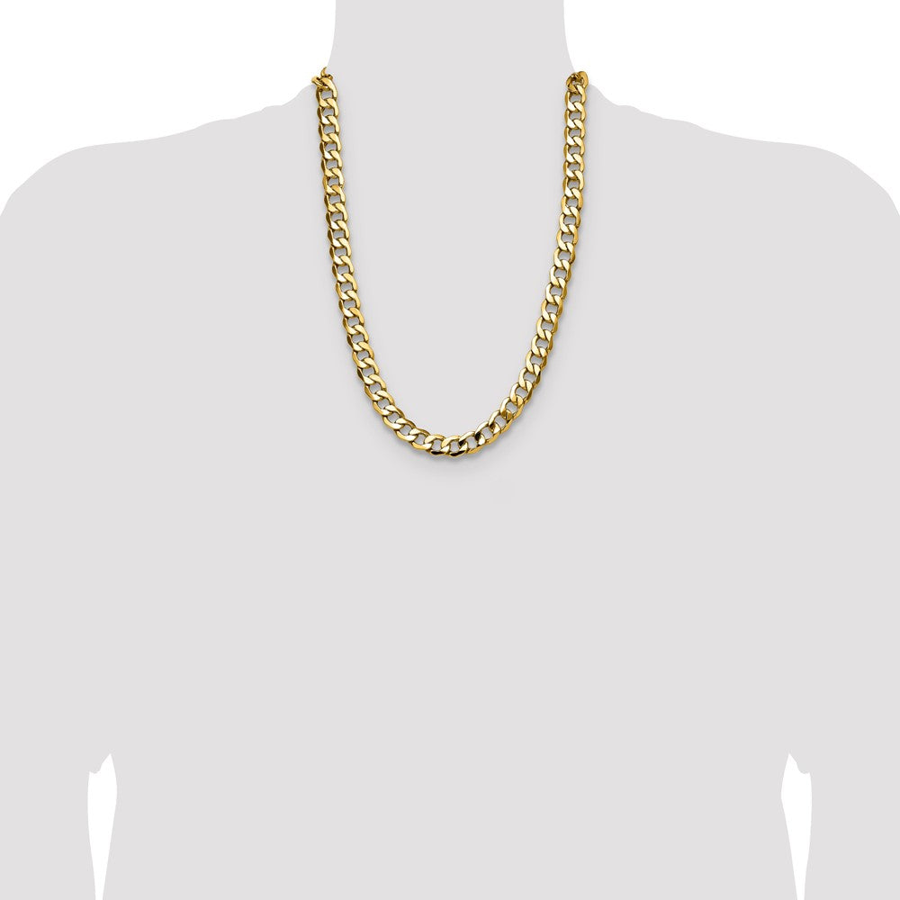 14k 11.3mm Semi-Solid Curb Chain - Product Photo