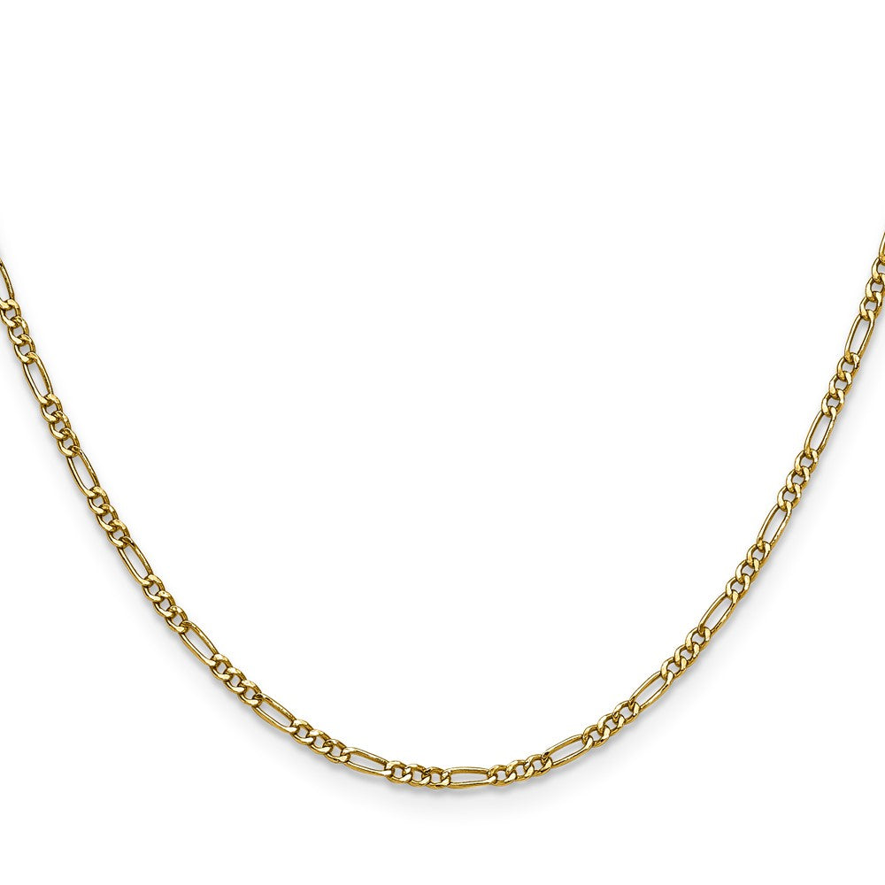14k 1.9mm Semi-Solid Figaro Chain - Product Photo