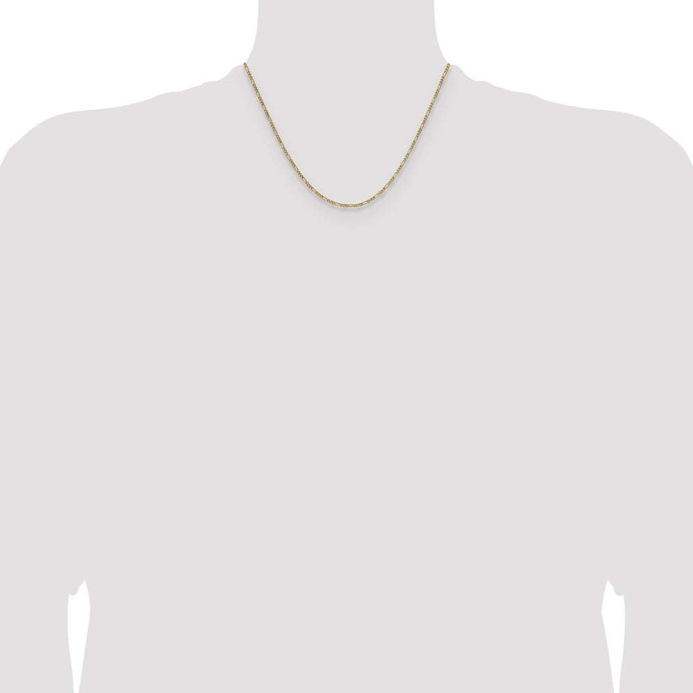 14k 1.9mm Semi-Solid Figaro Chain - Product Photo