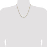 14k 1.9mm Semi-Solid Figaro Chain - Product Photo