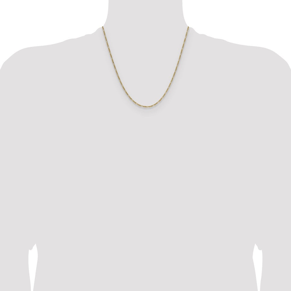 14k 1.9mm Semi-Solid Figaro Chain - Product Photo