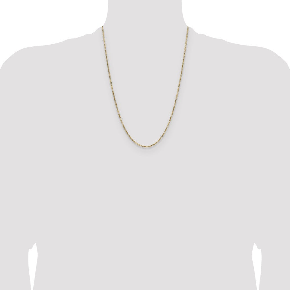 14k 1.9mm Semi-Solid Figaro Chain - Product Photo