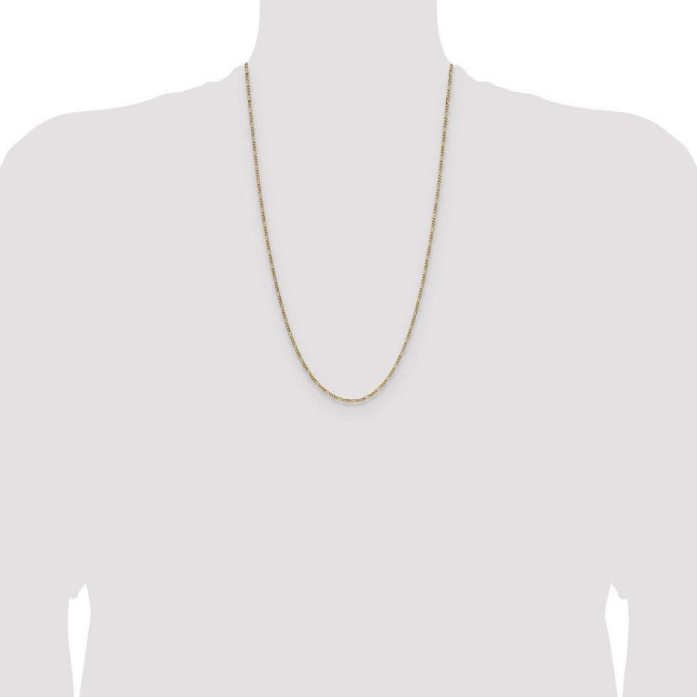 14k 1.9mm Semi-Solid Figaro Chain - Product Photo