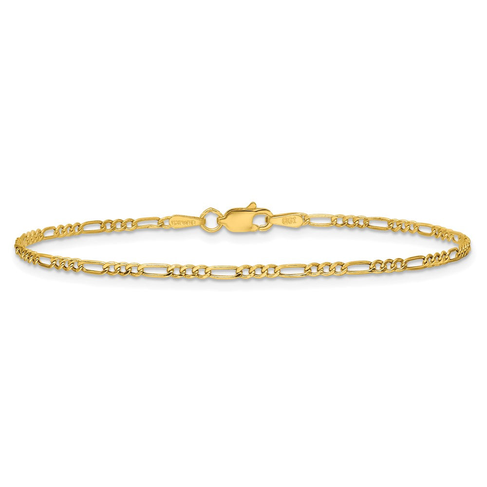 14k 1.9mm Semi-Solid Figaro Chain - Product Photo