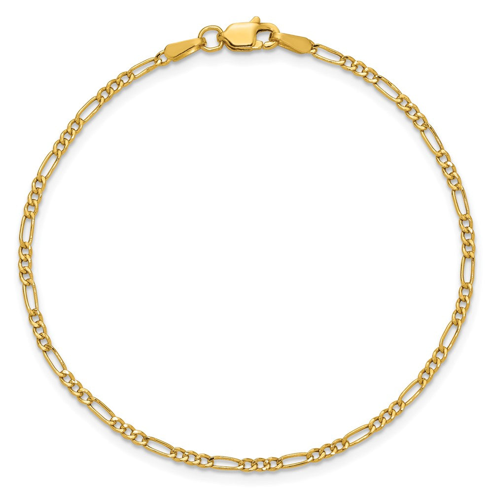 14k 1.9mm Semi-Solid Figaro Chain - Product Photo