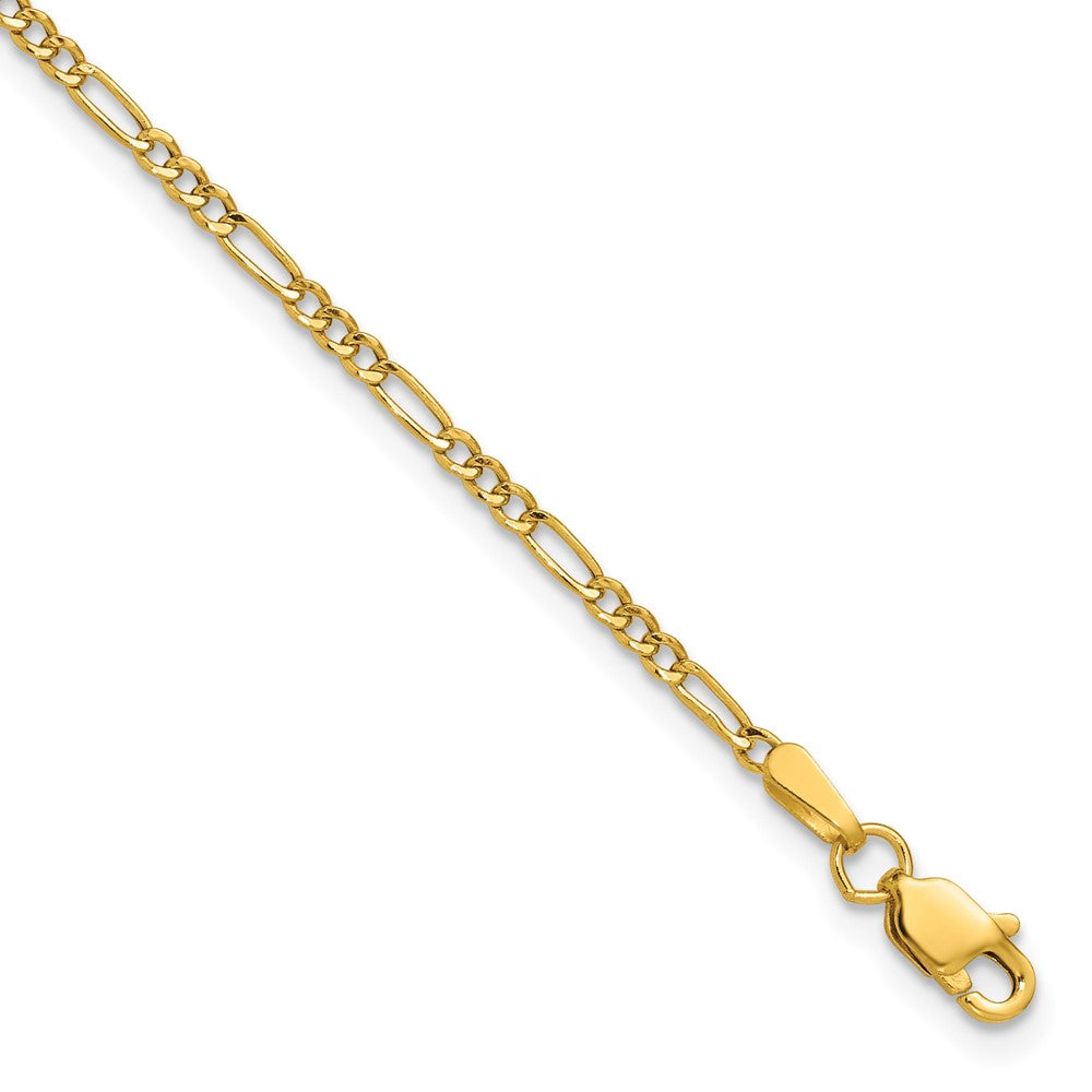 14k 1.9mm Semi-Solid Figaro Chain - Product Photo