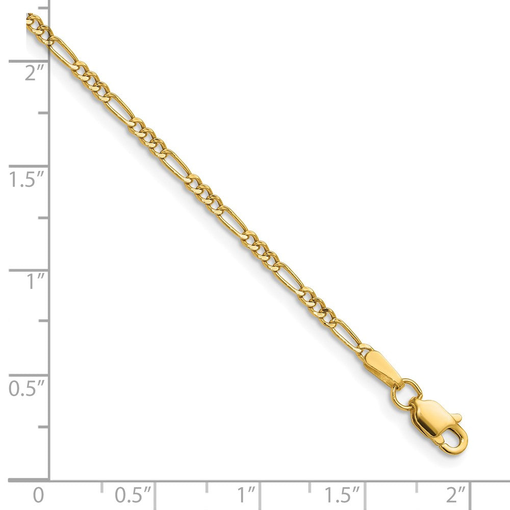 14k 1.9mm Semi-Solid Figaro Chain - Product Photo