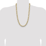 14k 9.4mm Semi-Solid Figaro Chain - Product Photo