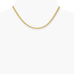 14K Yellow Gold 2.6 mm Semi-solid 3-Wire Wheat Chain Necklace 16"-24" - Product Photo
