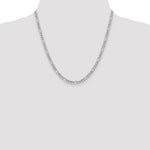 14k White Gold 4.4mm Semi-Solid Figaro Chain - Product Photo