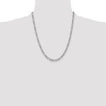 14k White Gold 4.4mm Semi-Solid Figaro Chain - Product Photo
