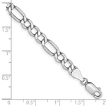 14k White Gold 5.75mm Semi-Solid Figaro Chain - Product Photo