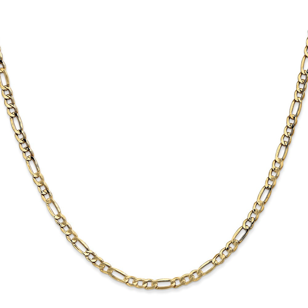 14k 3.5mm Semi-Solid Figaro Chain - Product Photo