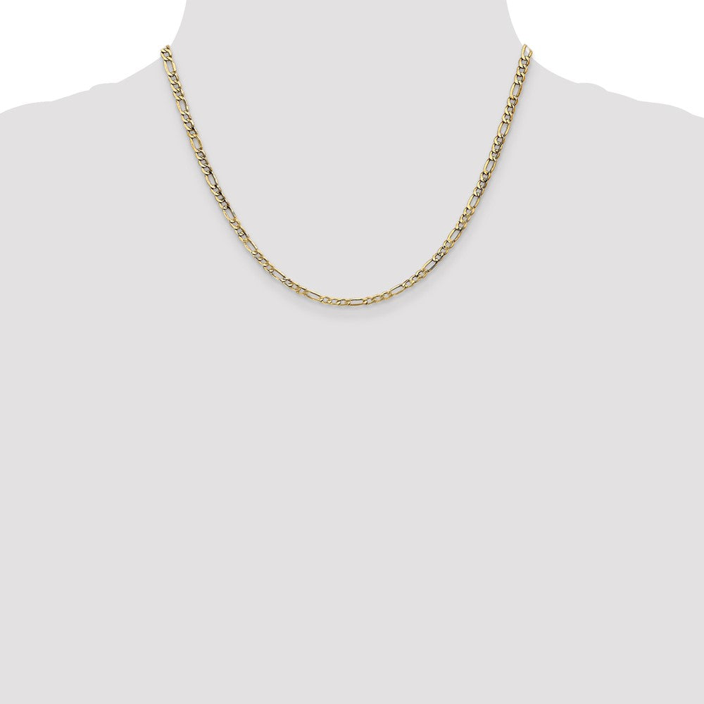 14k 3.5mm Semi-Solid Figaro Chain - Product Photo