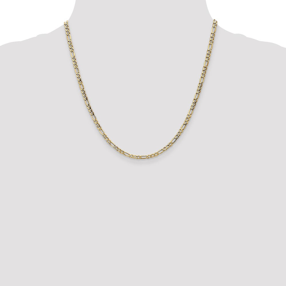 14k 3.5mm Semi-Solid Figaro Chain - Product Photo
